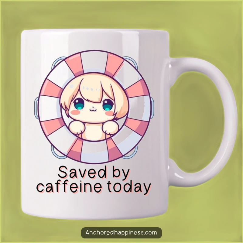 Funny Peek-a-Boo Life Preserver Mug - Safe and Funny Gift Idea