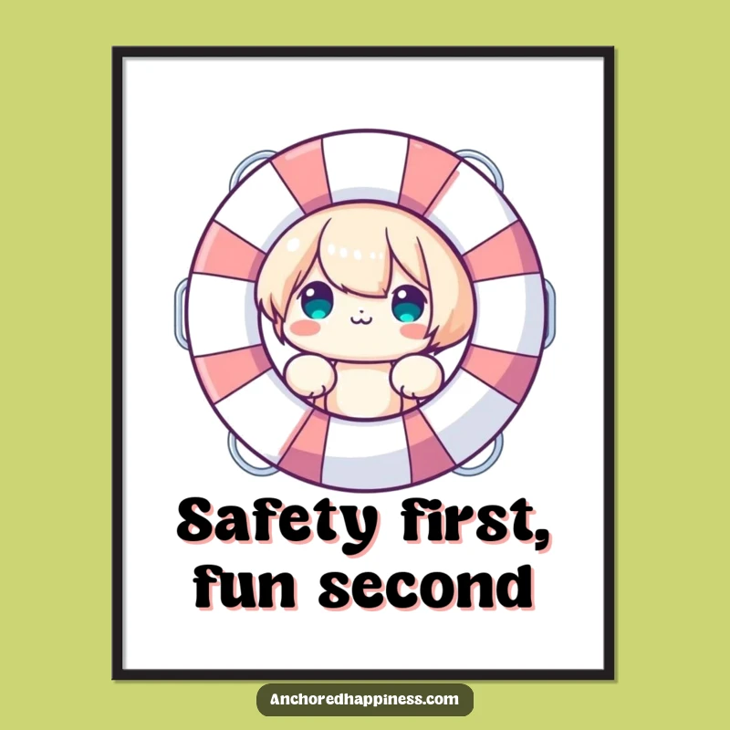 Playful Safety Art Poster - A Whimsical Funny Gift Idea