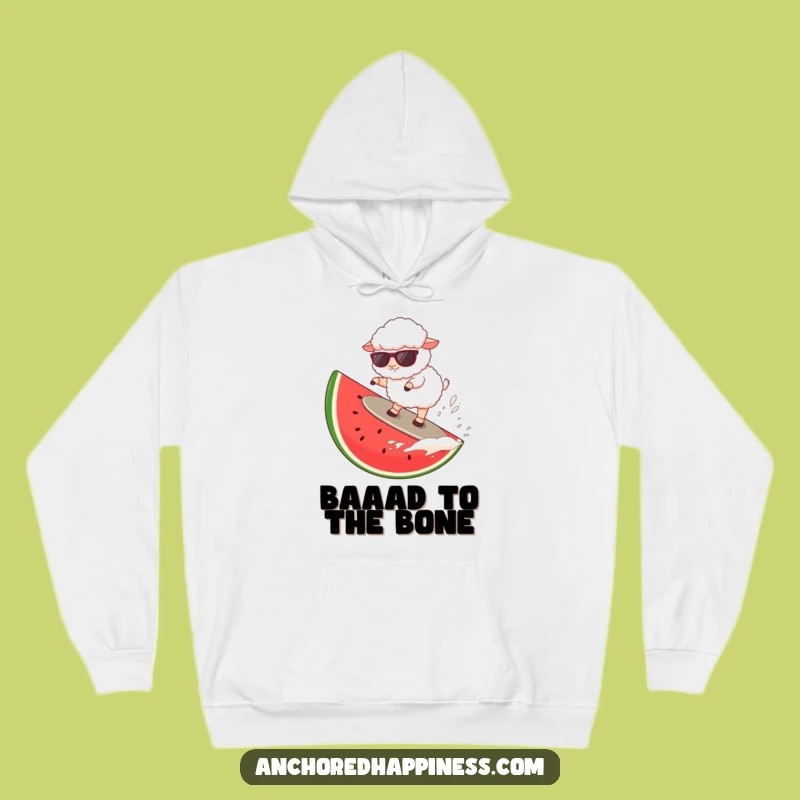 Funny Sheep Watermelon Surf Hoodie: Cozy Up with Summer Vibes
