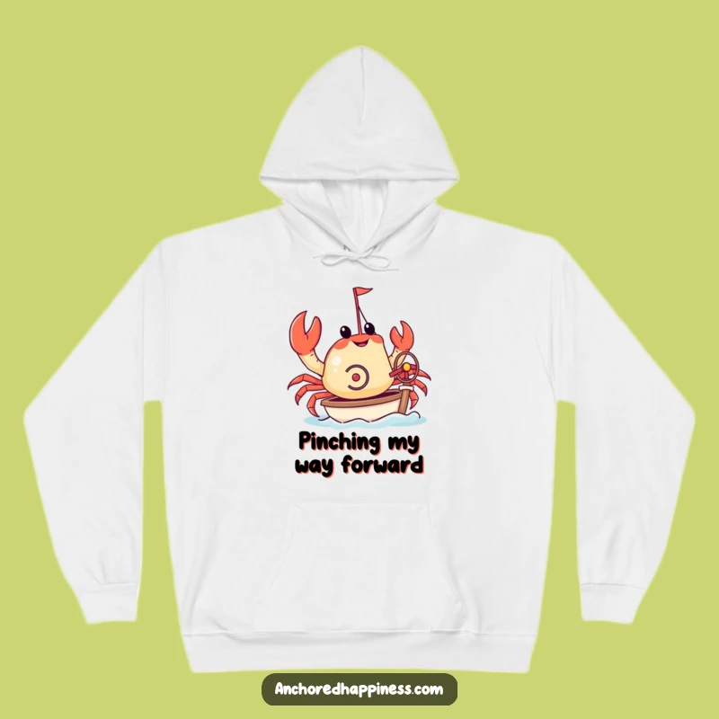 Funny Crab Hoodie - Yacht Captain's Pincers, Cozy Nautical Sweatshirt Gift