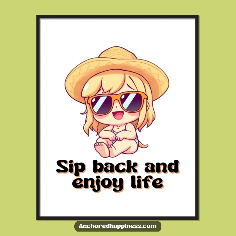 Funny Free Printable Wall Art: Relaxed Lounger - Hilarious Downloadable Decor!