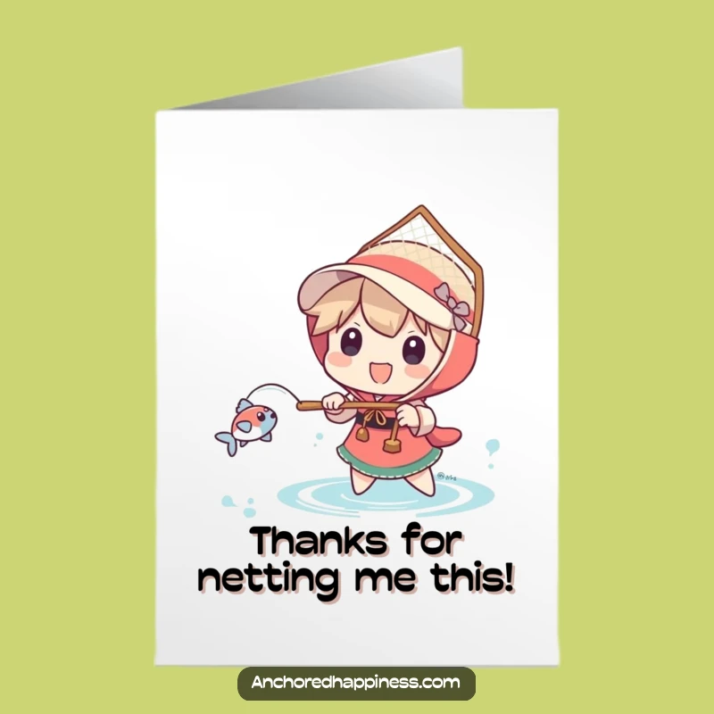 Free Printable Thank You Card: Big Net Fish - Hilarious Downloadable Gratitude!