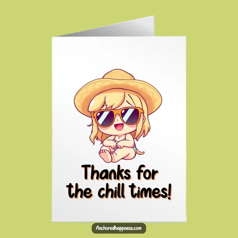 Free Printable Thank You Card: Relaxed Lounger - Hilarious Downloadable Gratitude!
