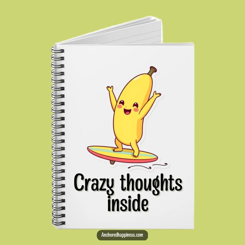 Funny Banana Surf Notebook: Jot Down Tropical Notes
