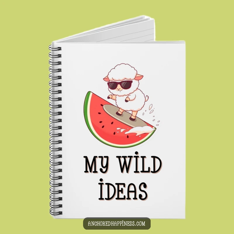 Funny Sheep Watermelon Surf Notebook: Jot Down Summer Ideas