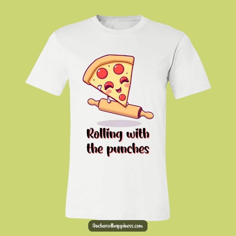Funny Pizza Slice T-Shirt - Winking Baker, Hilarious Foodie Tee