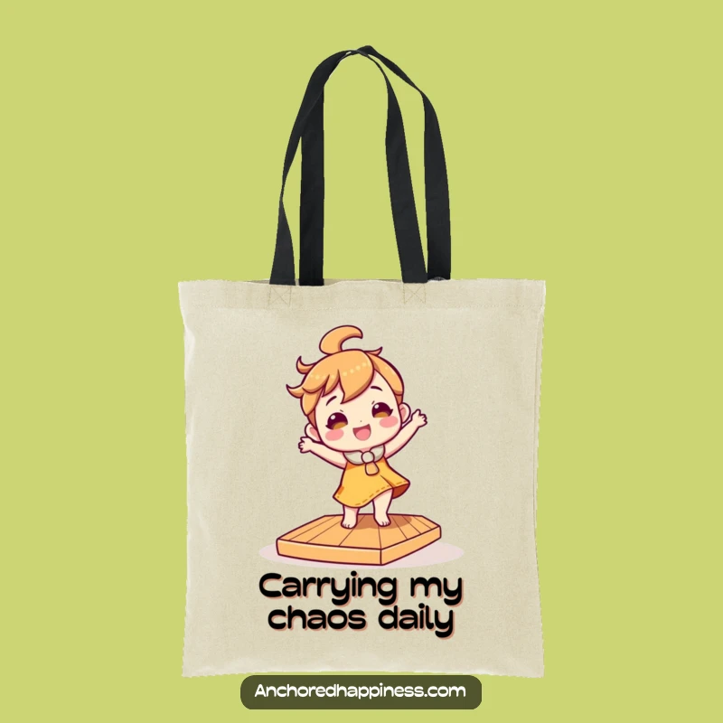 Funny Tilted Deck Dancer Tote Bag - Carry Your Laughs in Style